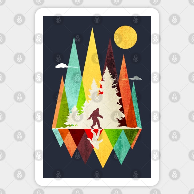 Bigfoot Mountain Magnet by FerMinem